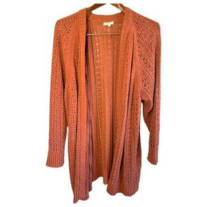 Maurice’s Crochet Rust Open Cardigan Women’s Size 3 (3X)